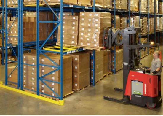 warehouse pushback racking.