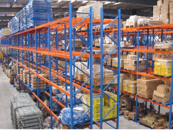 Warehouse selective racking systems.