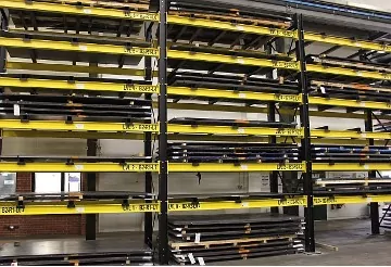 Warehouse sheet racking systems.