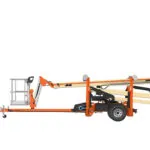JLG ET500J tow-ready boom lift.