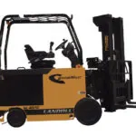 Drexel SL40AC electric front wheel drive, rear wheel steer VNA side loading forklift.