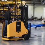 Landoll LSC30AC forklift driving through warehouse.