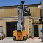 Landoll PT40 telehandler lifting materials.