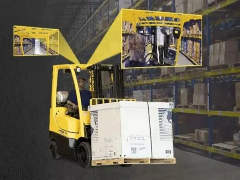 Hyster forklift demonstrating Telemetry technology and solutions.