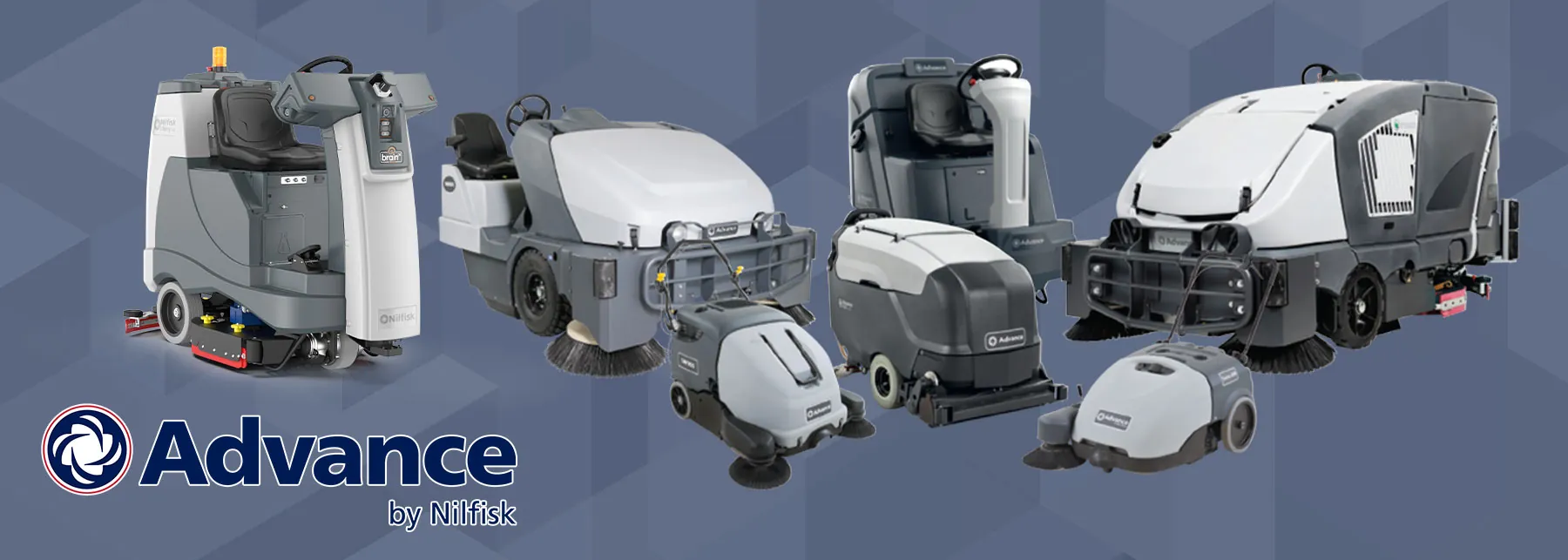 Nilfisk Advance SC60 autonomous scrubber, rider sweeper, walk behind sweepers and scrubbers, ride-on scrubber, and sweeper scrubber.