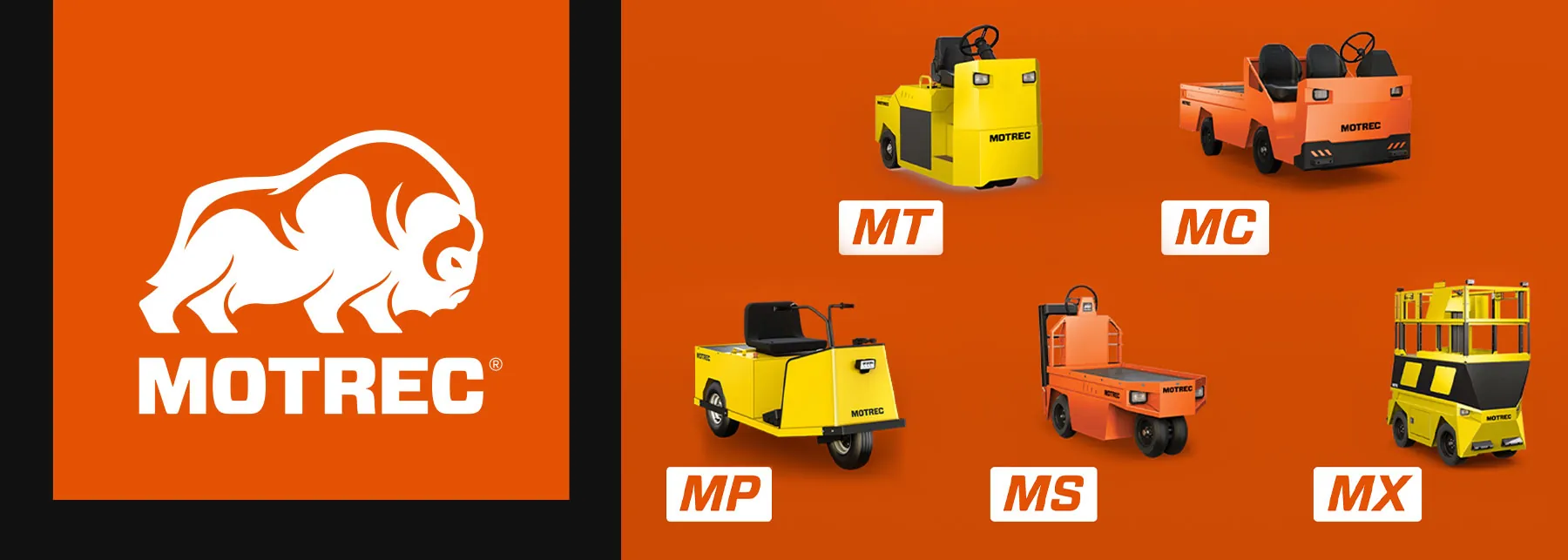Motrec MT, MC, MP, MS and MS vehicles.