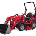 Mahindra Sub-Compact 1100 Series Tractor with loader attachment.