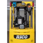 Back of RICO Hyster HSD-EX-AC-60 counterbalanced forklift. Safety lights attached to truck.