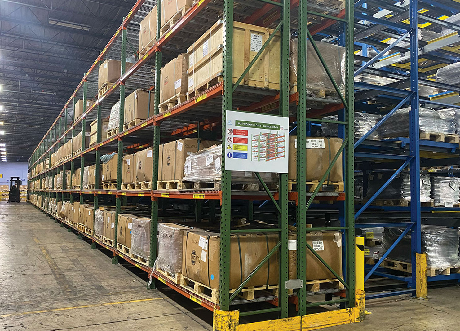 Berco of America's new selective and push back racking.