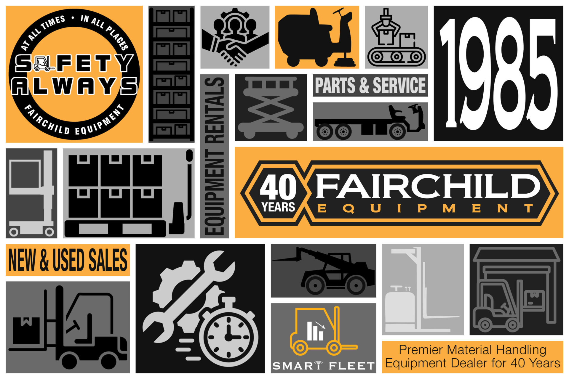 Fairchild Equipment logo and graphics.