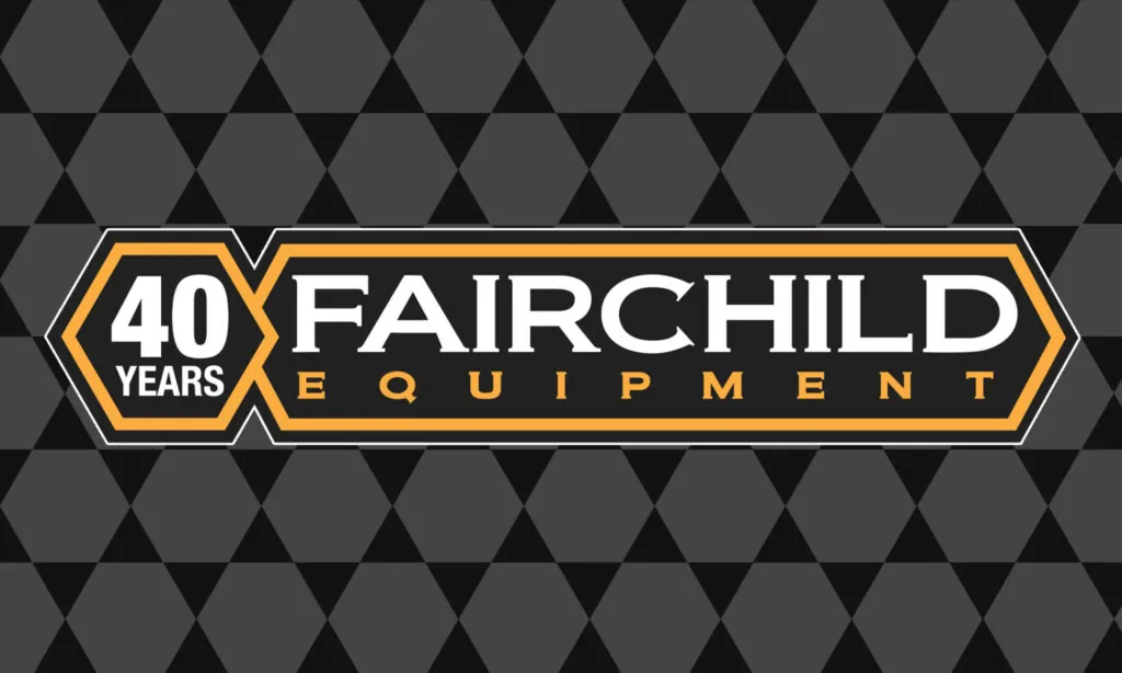 Fairchild Equipment 40 year anniversary logo.