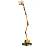 JCB AJ48D articulated boom lift with raised platform.