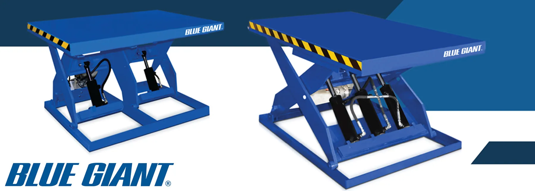 Blue Giant ergonomic lift tables.