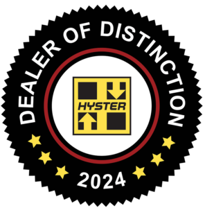 Hyster 2024 Dealer of Distinction logo.
