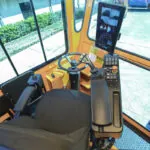 Rail King 467 G7 Railcar mover operator area.