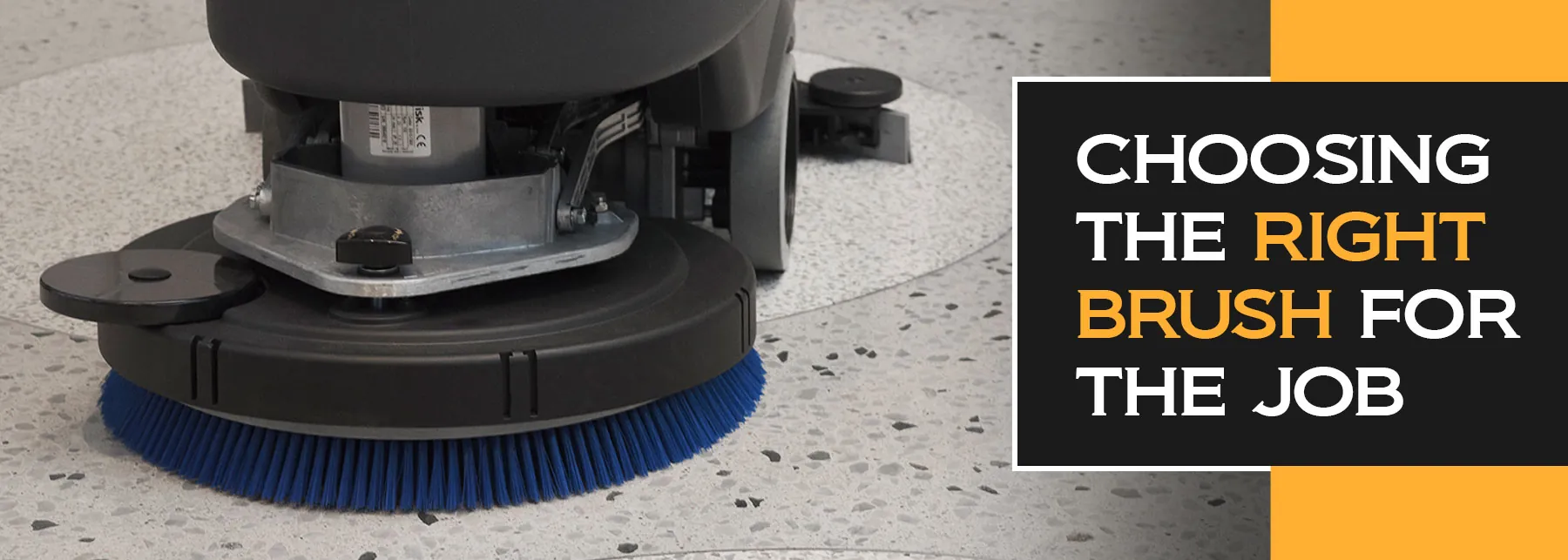 Floor Scrubber brush. "Choose the right brush for the job".
