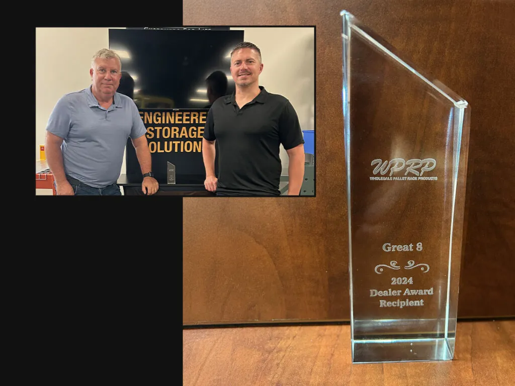 Mike Bruno and Broc Riedner holding 2024 WPRP Great 8 award.