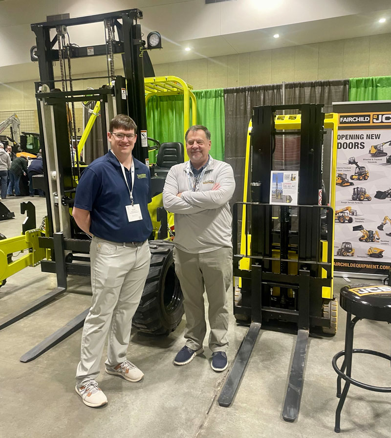 Doug Larsen and Donkey Representative at the 2026 Northern Green Trade Show.