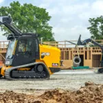 JCB 4TS-8T tracked Teleskids on construction job site.