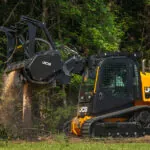 JCB 4TS-8T Teleskid doing landscaping.