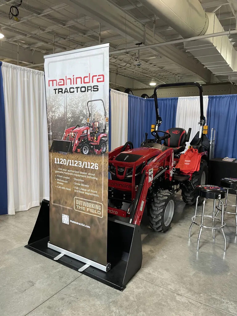 Mahindra tractor at the 2026 WPS Farm Show.