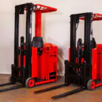 Two Mariotti MIP 10 electric counterbalanced forklifts.