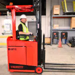 Mariotti MIP 10 compact forklift in warehouse shop.