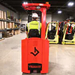 Back of Mariotti MIP 10 electric forklift.